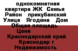 однокомнатная квартира ЖК “Семья“ › Район ­ прикубанский › Улица ­ Ягодина › Дом ­ 5 › Общая площадь ­ 43 › Цена ­ 1 340 000 - Краснодарский край, Краснодар г. Недвижимость » Квартиры продажа   . Краснодарский край,Краснодар г.